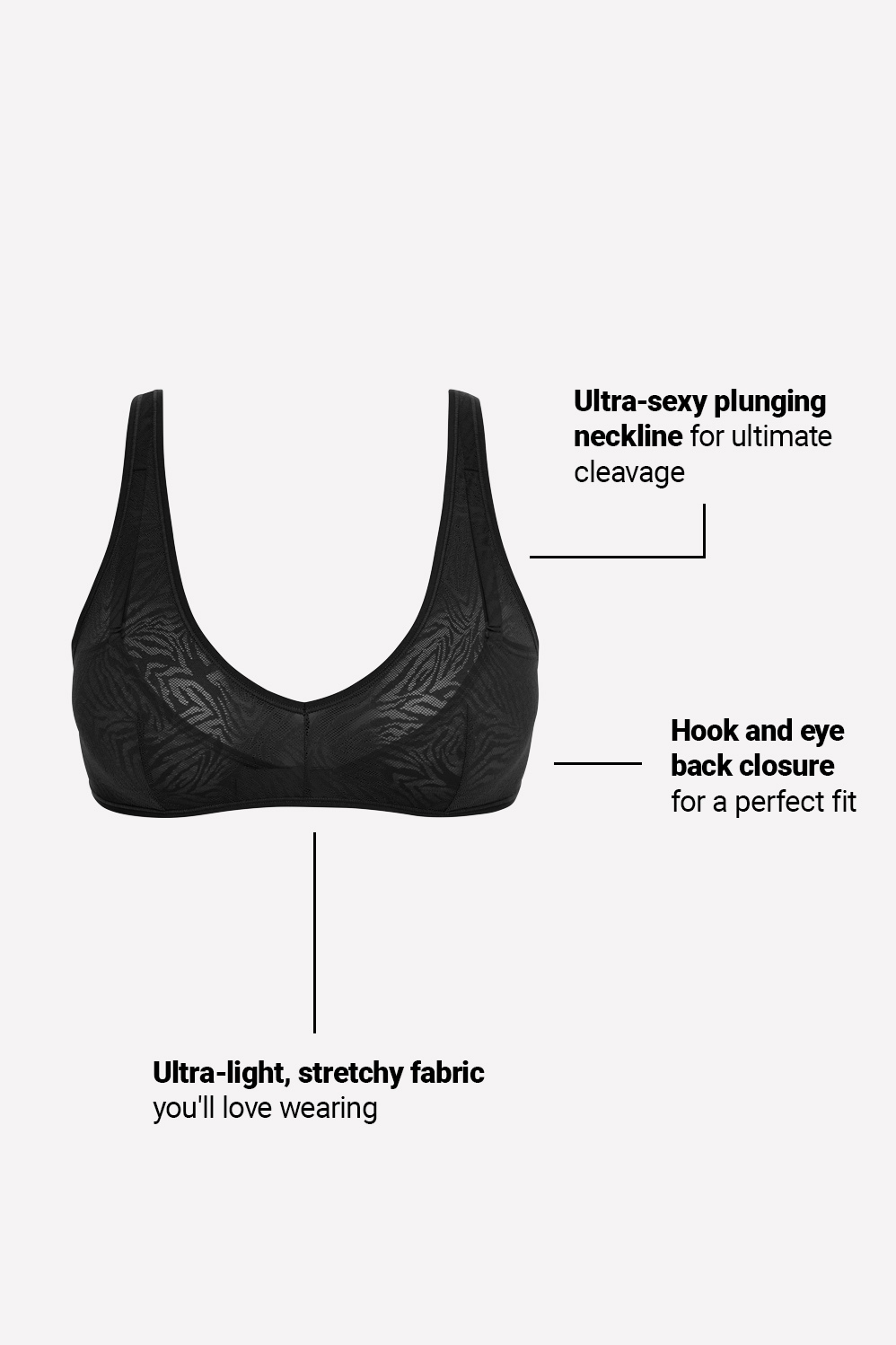 Hot Mesh Plunge Bralette