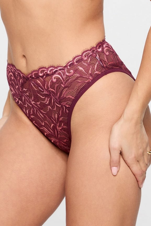 Smoothing Lace Mid Rise Brief