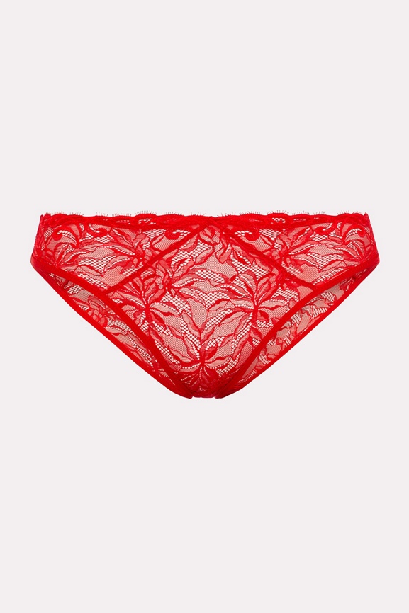 Red lace medium briefs