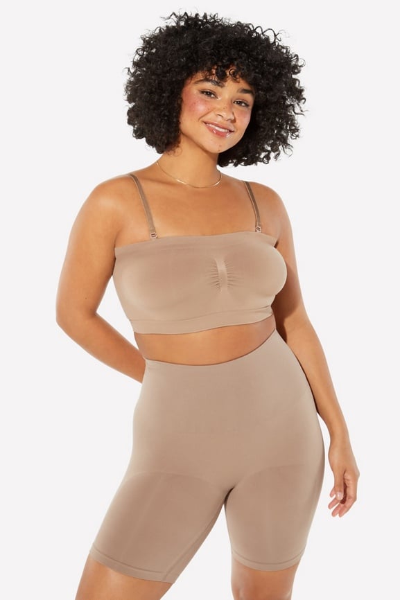 Fabletics Nearly Naked Shaping High Waist Short Womens taupe plus Size 1X/2X