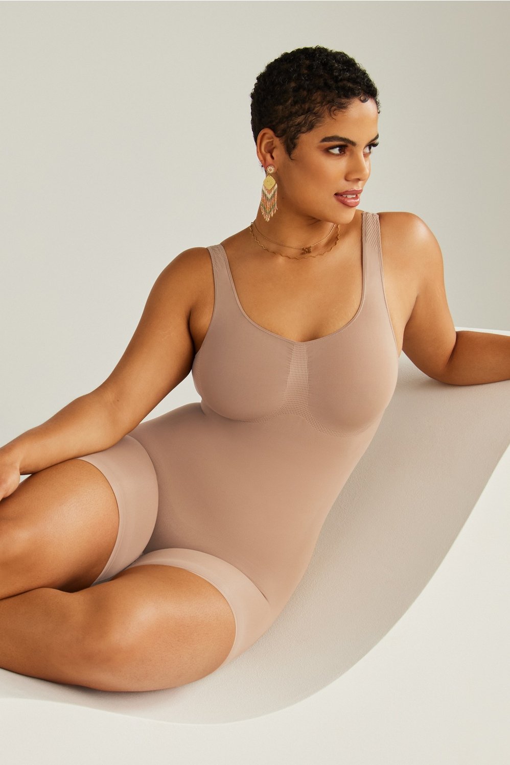 Nearly Naked Shaping Mid Thigh Bodysuit - Fabletics