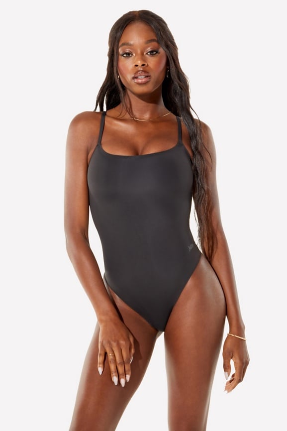 YITTY Black Shimmer Spotlight Shaping Demi Bodysuit, S NWT - $60