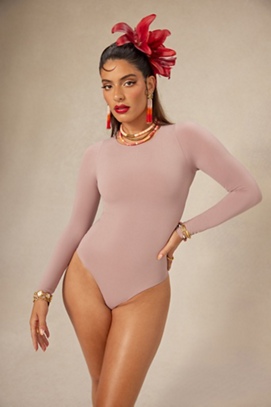 Nearly Naked Shaping Longsleeve Bodysuit - Yitty