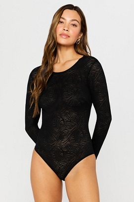 ★BADBLOOD★ Beyond Soft Bodysuit Long Sleeve Charcoal w-jst ☆BADBLOOD☆ Beyond Soft Bodysuit Long Sleeve Charcoal w-jst