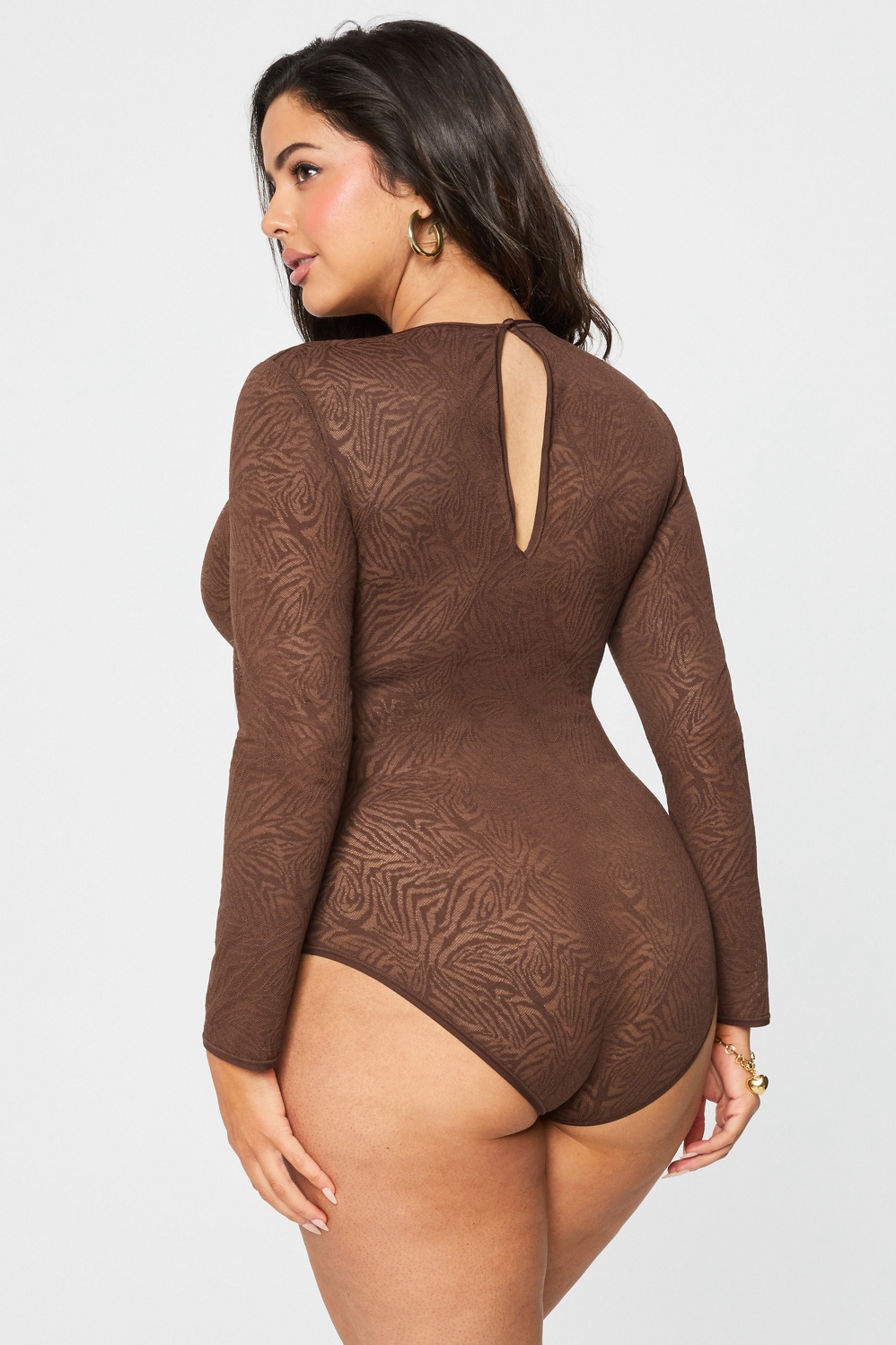 Hot Mesh Long Sleeve Bodysuit