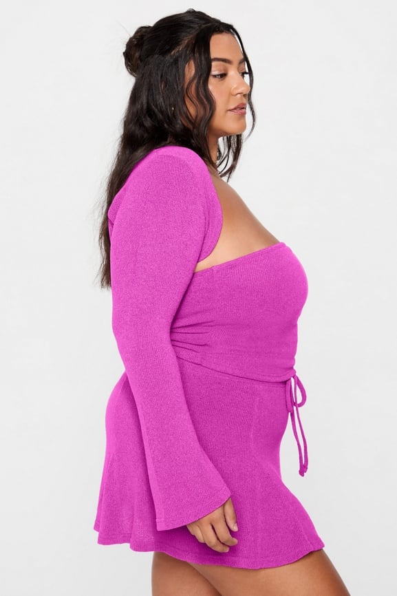 Breezy Knit Bell Sleeve Shrug