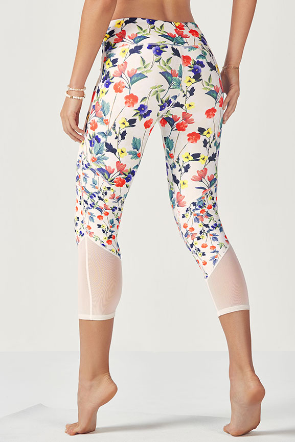 Fabletics white shop floral leggings