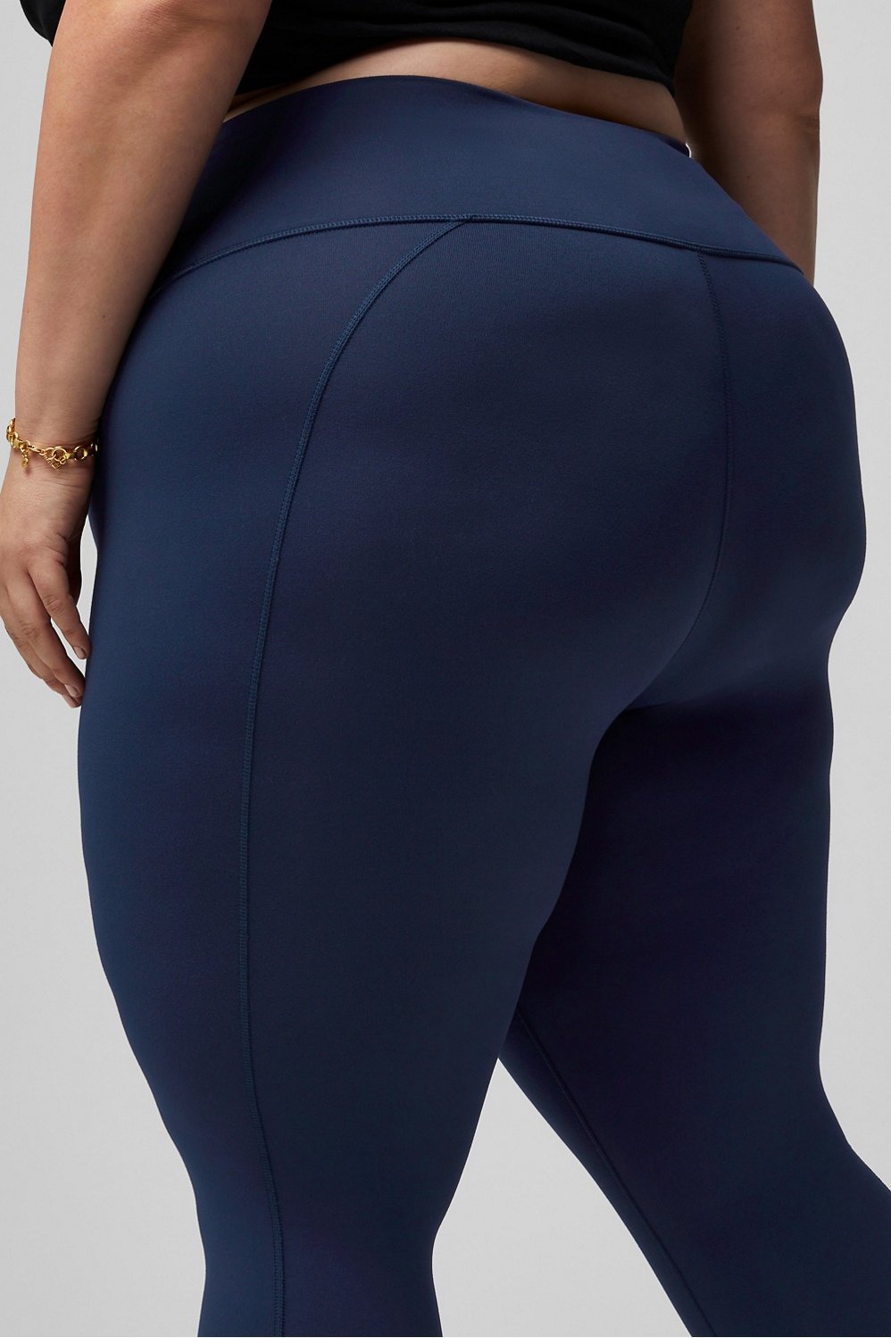 Fabletics Boost PowerHold Navy Blue Criss Cross Back High-Waisted 7/8  Leggings XS - $32 - From Erin