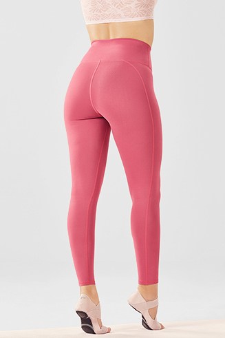 Fabletics Define power hold high waisted leggings 7/8 length pink size Large