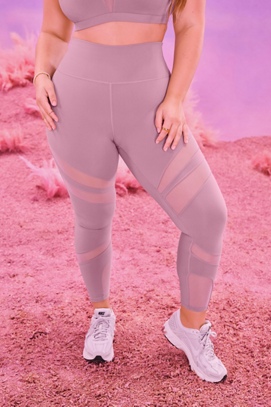 Powerhold® High-Waisted Mesh Paneled 7/8 Legging - Fabletics Canada
