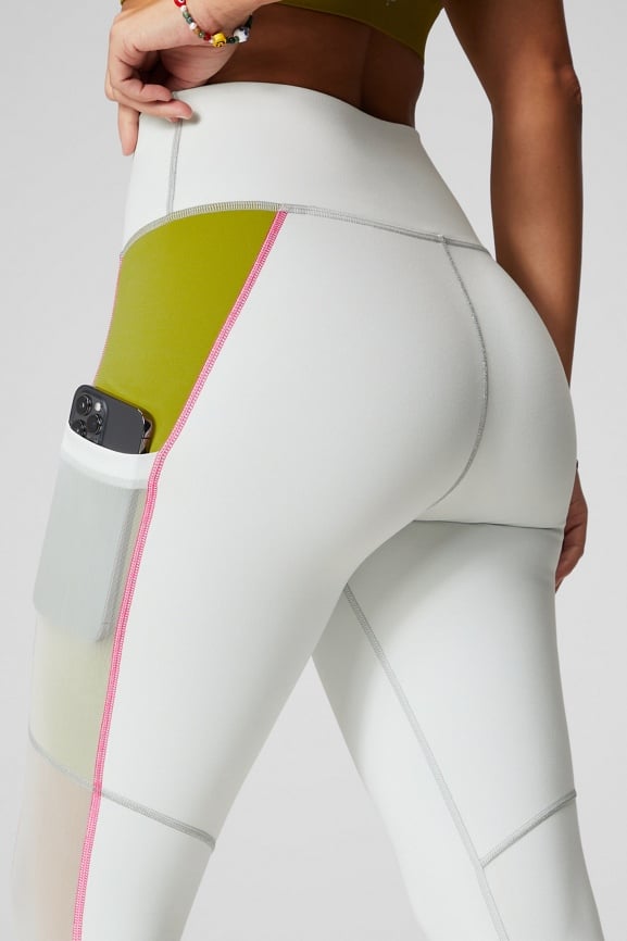 Fabletics Mid-Rise Printed Powerhold Capri Pants - Impasto Colorway