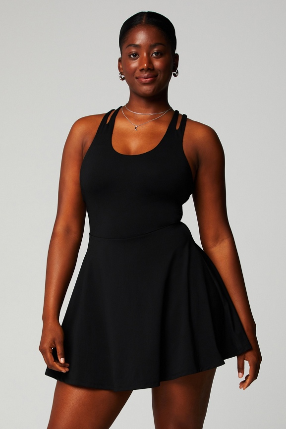 Black Fabletics Dress Built In Bra Size M