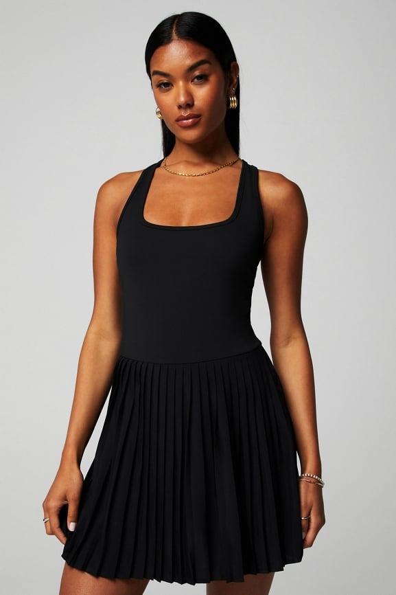 Pleated cocktail dress best sale