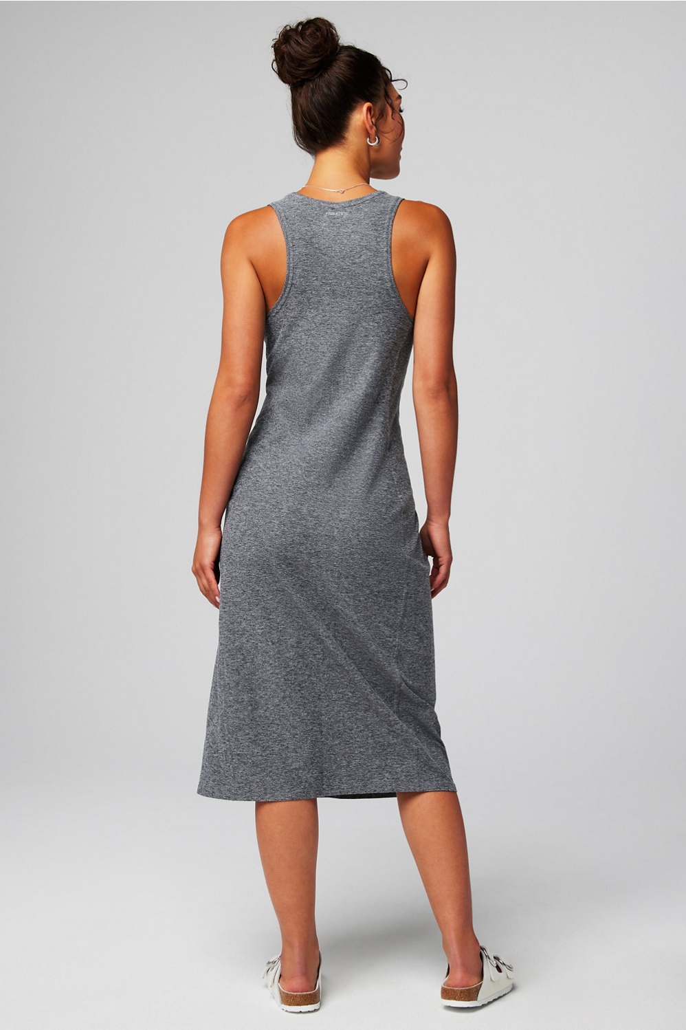 Fit and Flare Squares on Tulle Midi Dress