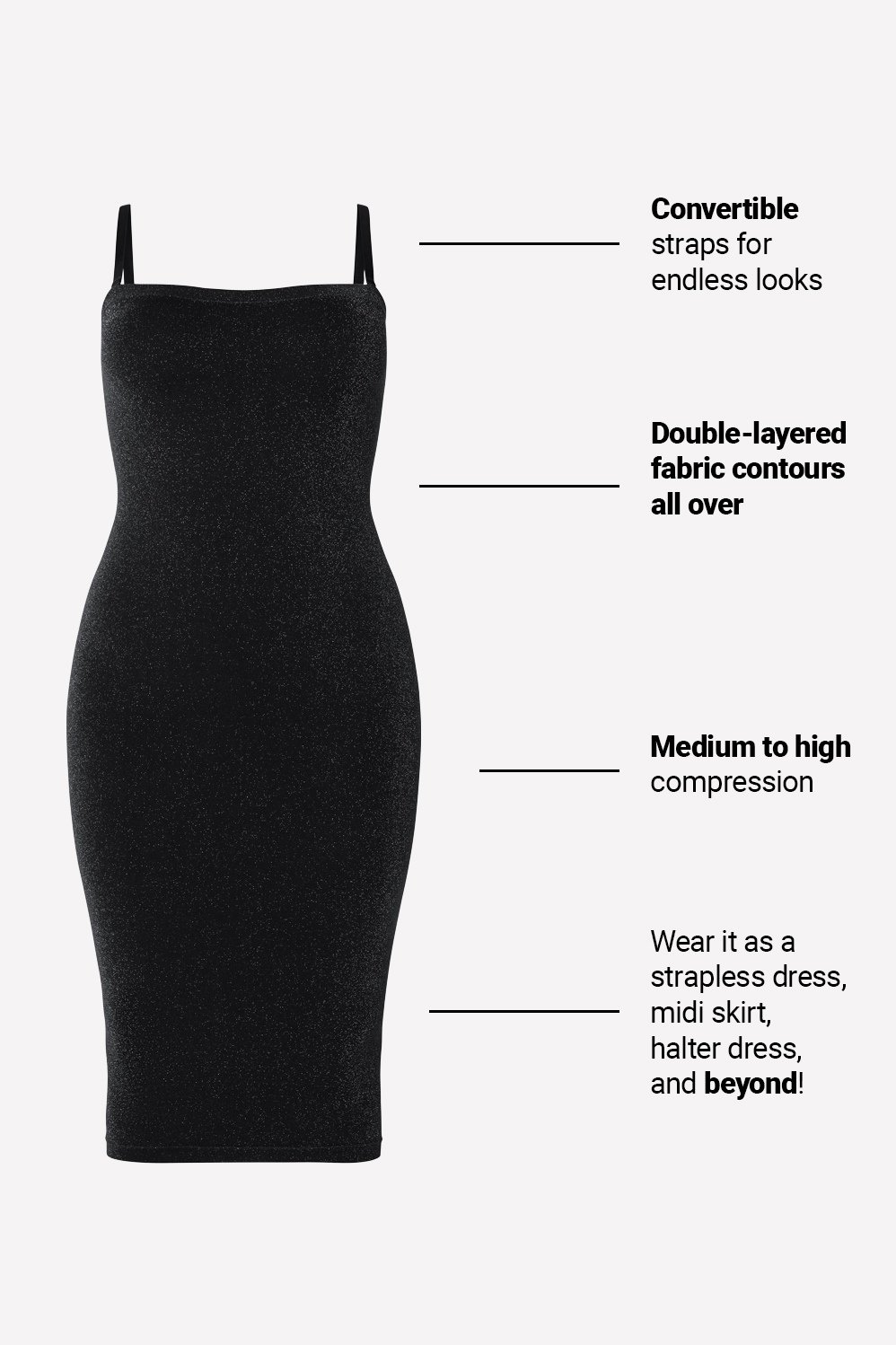 Convertible Sculpting Luxe Shapewear Dress