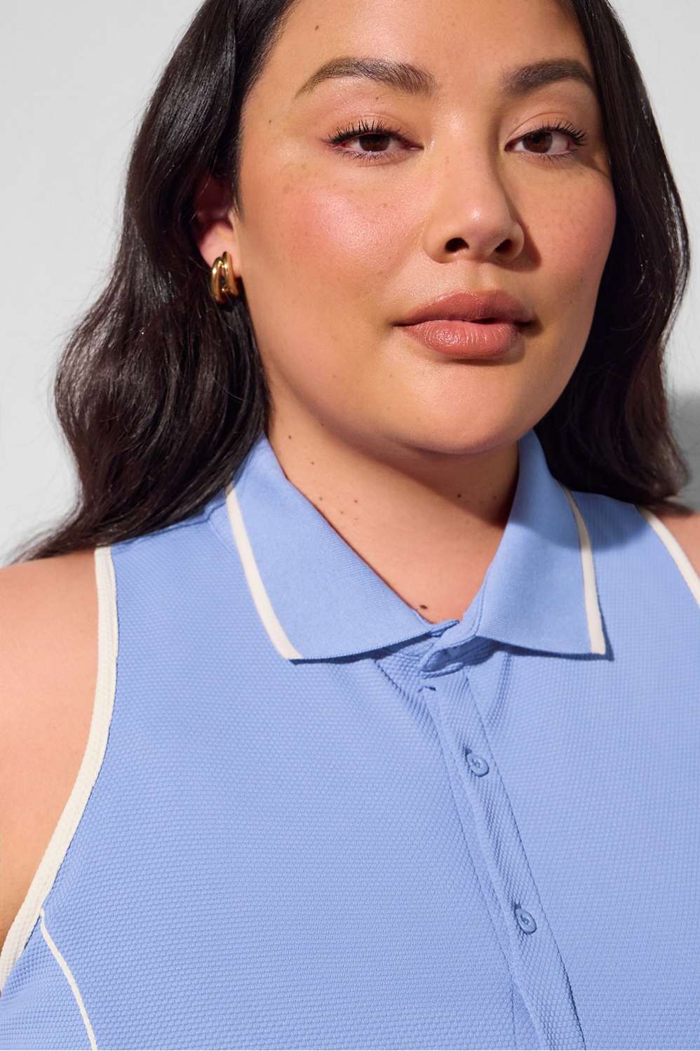Sleeveless Polo Mini Dress