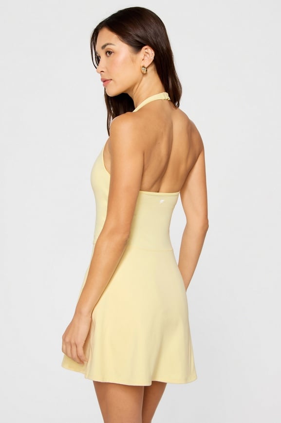 PureLuxe Halter Mini Dress