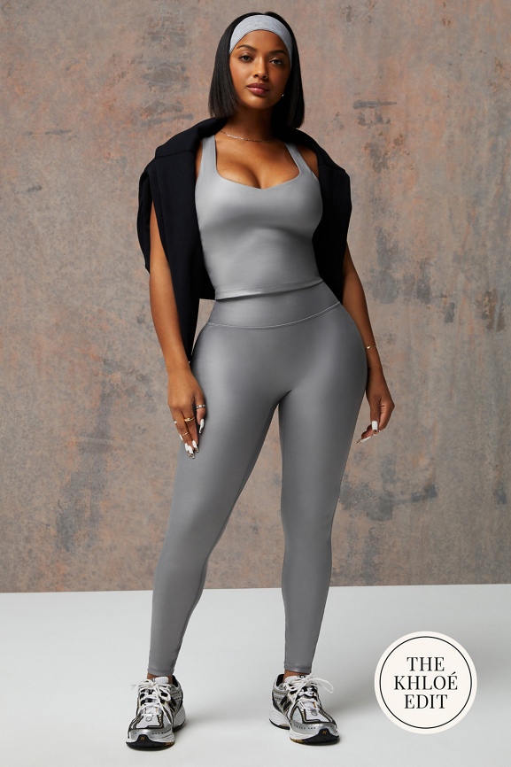 Grey workout sale leggings outfit