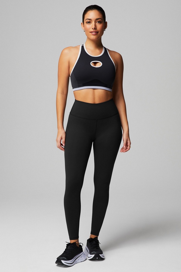 Fabletics High-Waisted Ultra Luxe Ruffle Legging Womens black Size