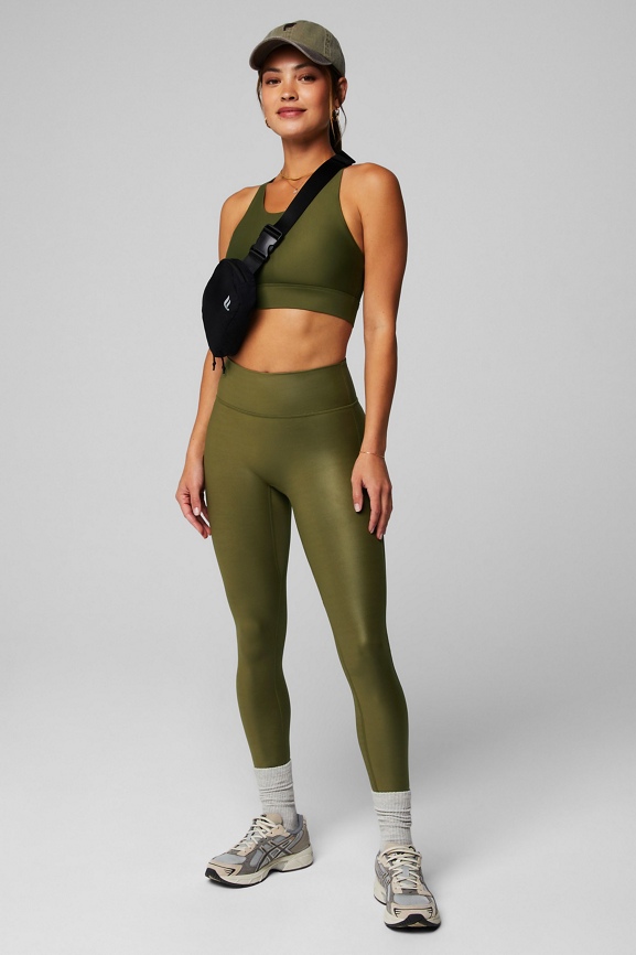 Workout Sets For Women 2 Piece Sport Bra Leggings Outfit Army