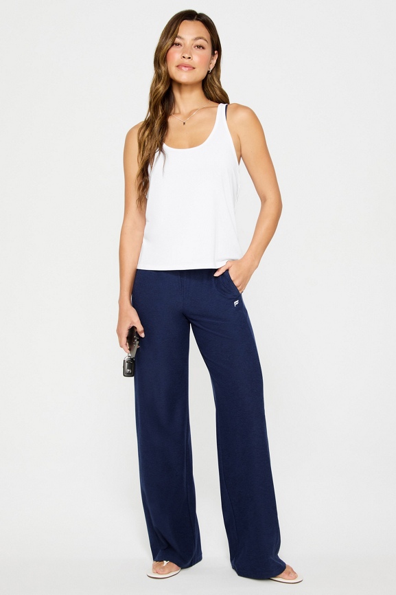 Cloud Jersey  Racerback Tank + Wide Leg Pant 2-Piece Outfit