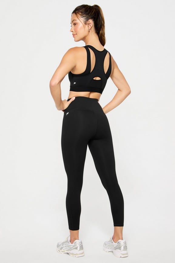 Front Zip Sports Bra + Define  High-Waisted 7/8 2-Piece Outfit