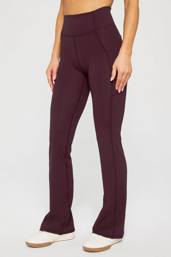 Sleek Seamless Bra + Oasis High-Waisted Kick Flare 2-Piece Outfit