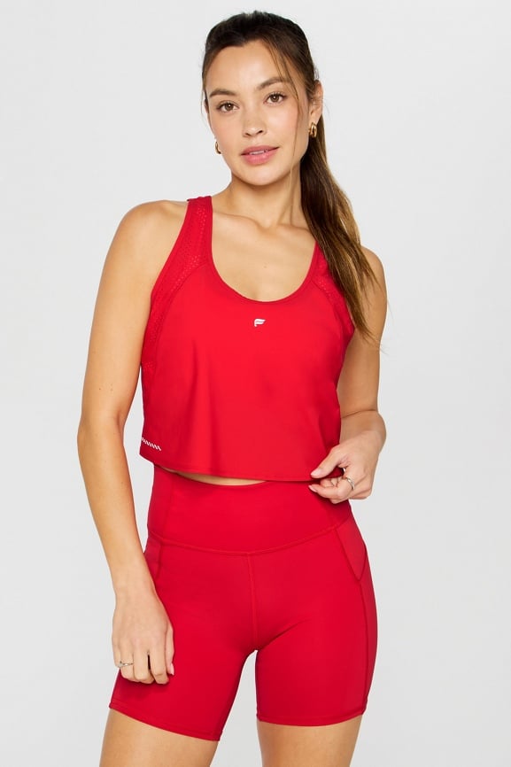 Essential Air Crossover Tank + Oasis High-Waisted Short
