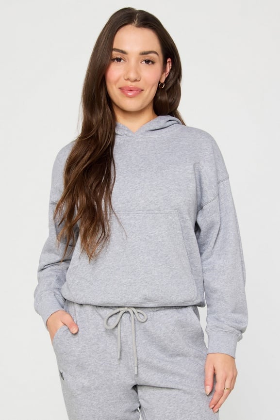 Year Round Terry Hoodie + Boost Medium Impact Sports Bra 2-Piece Outfit