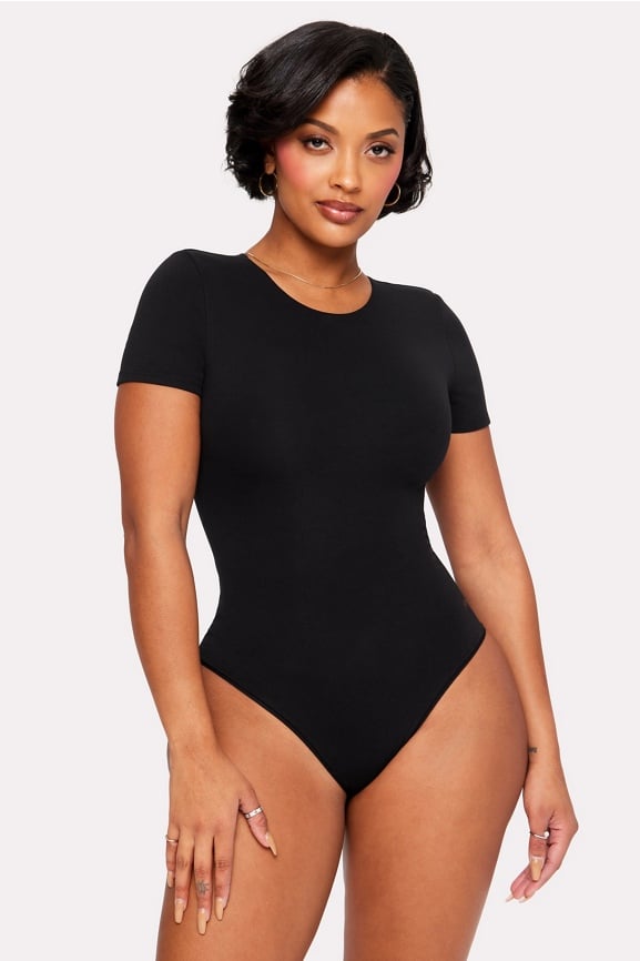 Snug Cotton Short Sleeve Brief Bodysuit + Year Round Terry Hoodie 2-Piece Set
