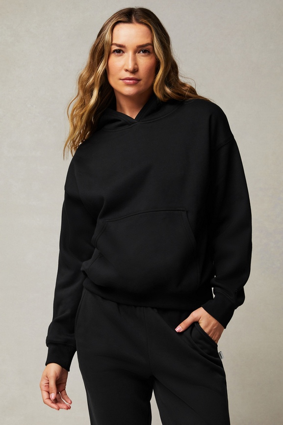 Hot Mesh Scoop Bralette + Year Round Terry Hoodie 2-Piece Set