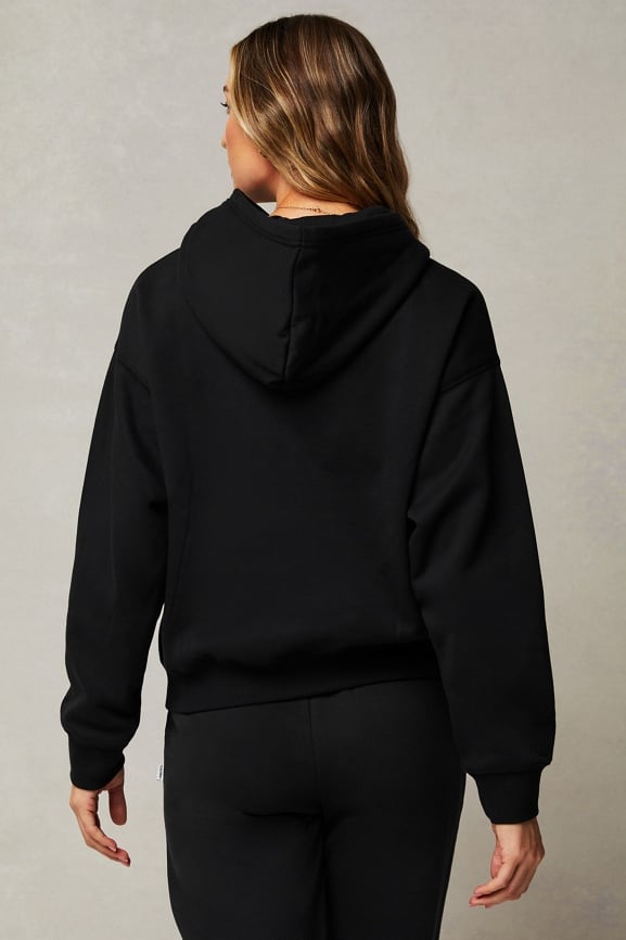 Hot Mesh Scoop Bralette + Year Round Terry Hoodie 2-Piece Set