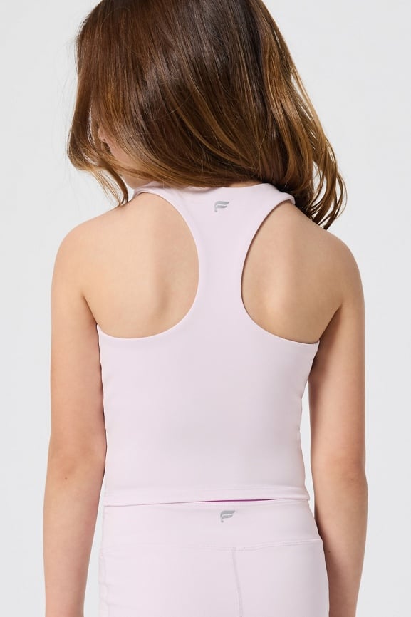 Girls Micro Sun Chaser Short + Girls Motion365+ Built-In Bra Cropped Tank 2-Piece Outfit
