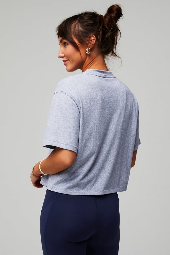 100% Cotton Boxy Tee + Define  High-Waisted 7/8 2-Piece Outfit