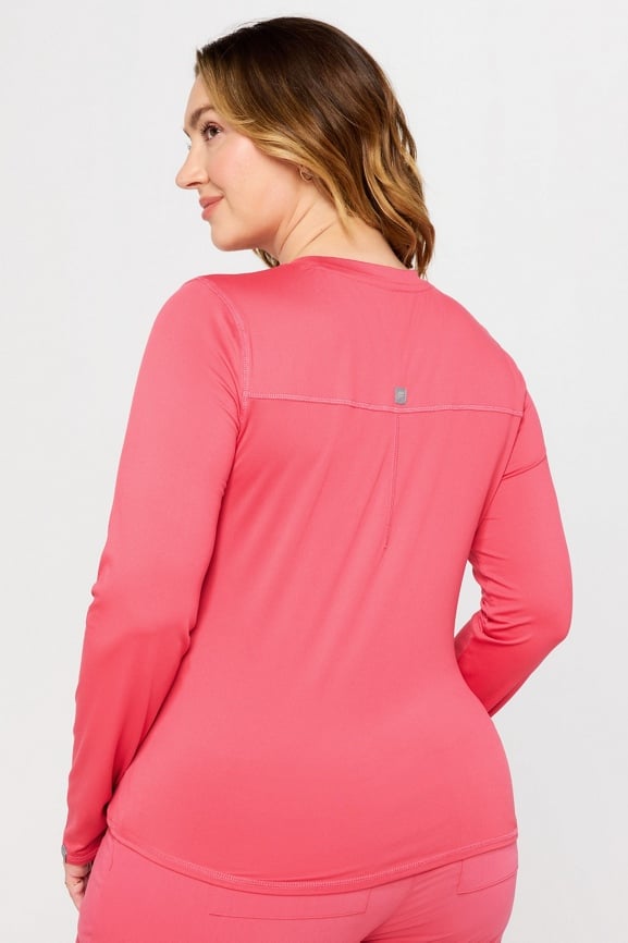 Core Long-Sleeve Underscrub + High-Rise Wide Leg Scrub Pant