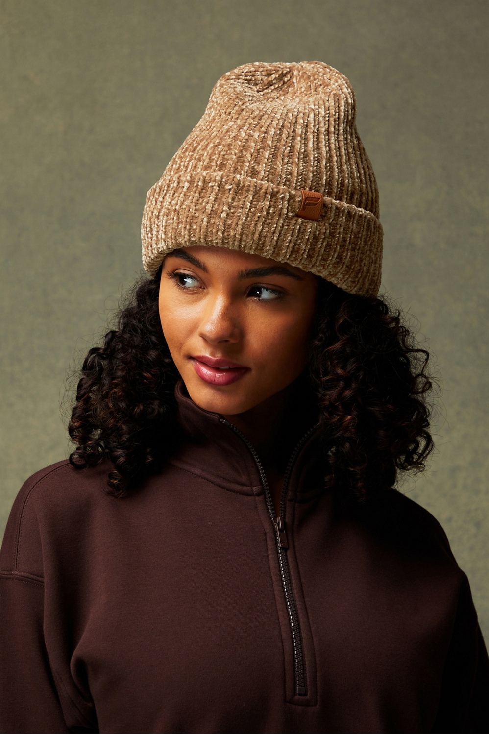 Velvet Yarn Knit Beanie - - Fabletics Canada