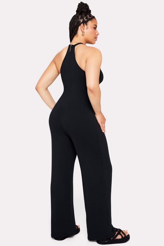 Smooth As Hell Mock Neck Halter Jumpsuit