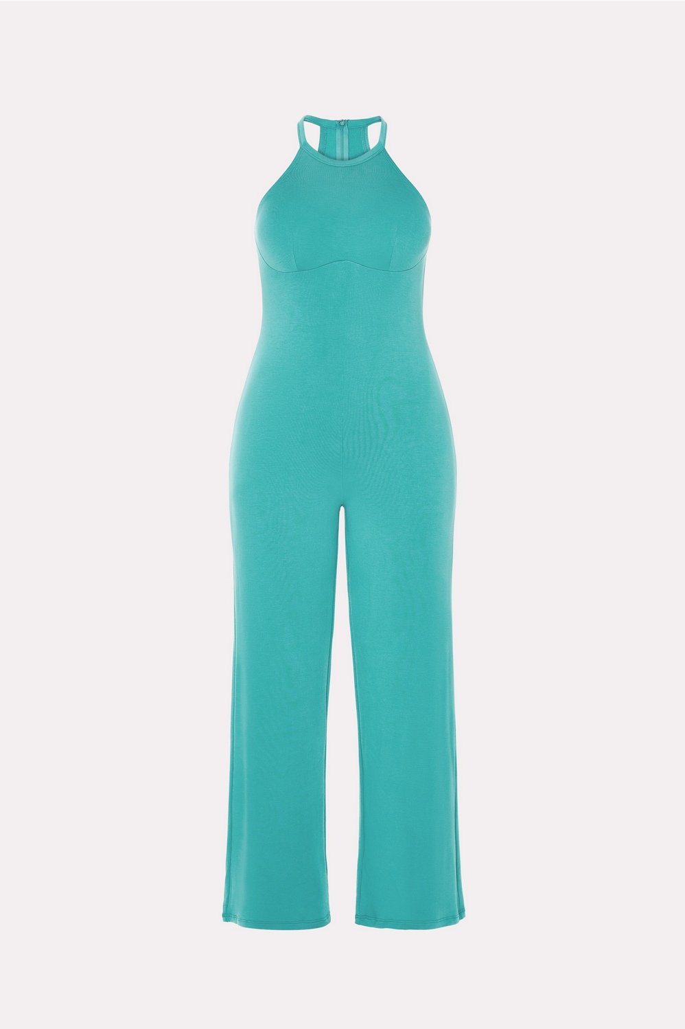 Smooth As Hell Mock Neck Halter Jumpsuit