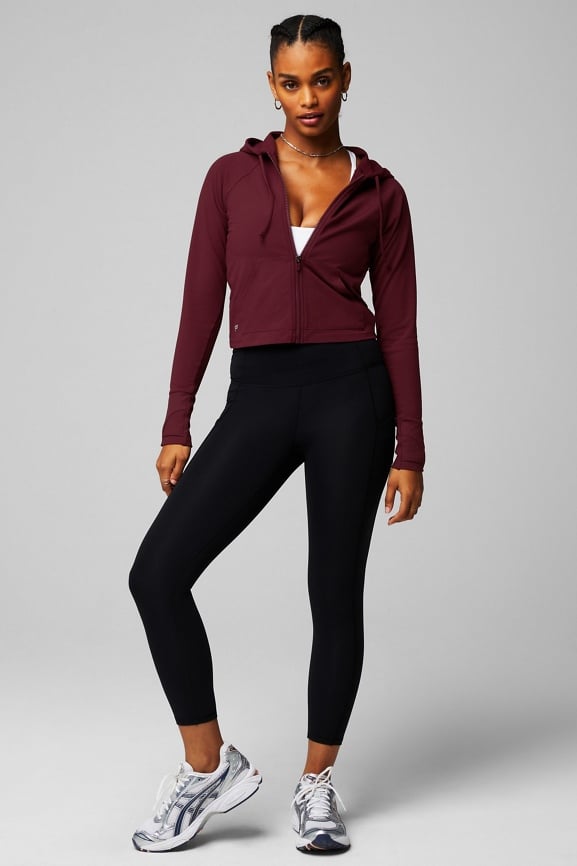 Lululemon cropped zip discount up