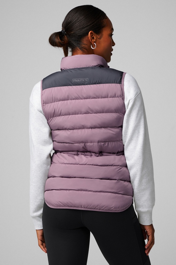 Womens down vest outlet with hood