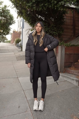 ダンスキンESSENTIAL FIT LONG JACKET　ブラックL エッセンシャルフィットロングジャケット（UVカット）／DANSKIN