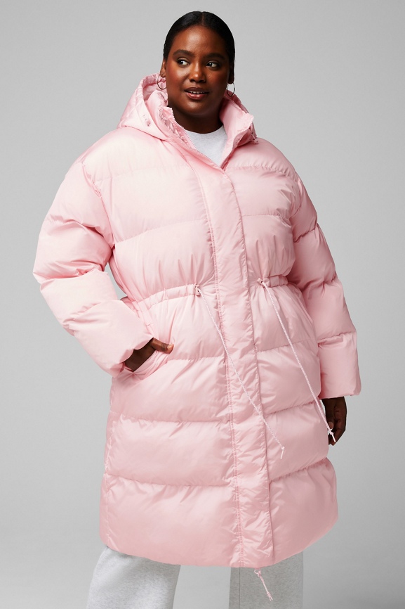 Pink oversized sale puffer jacket