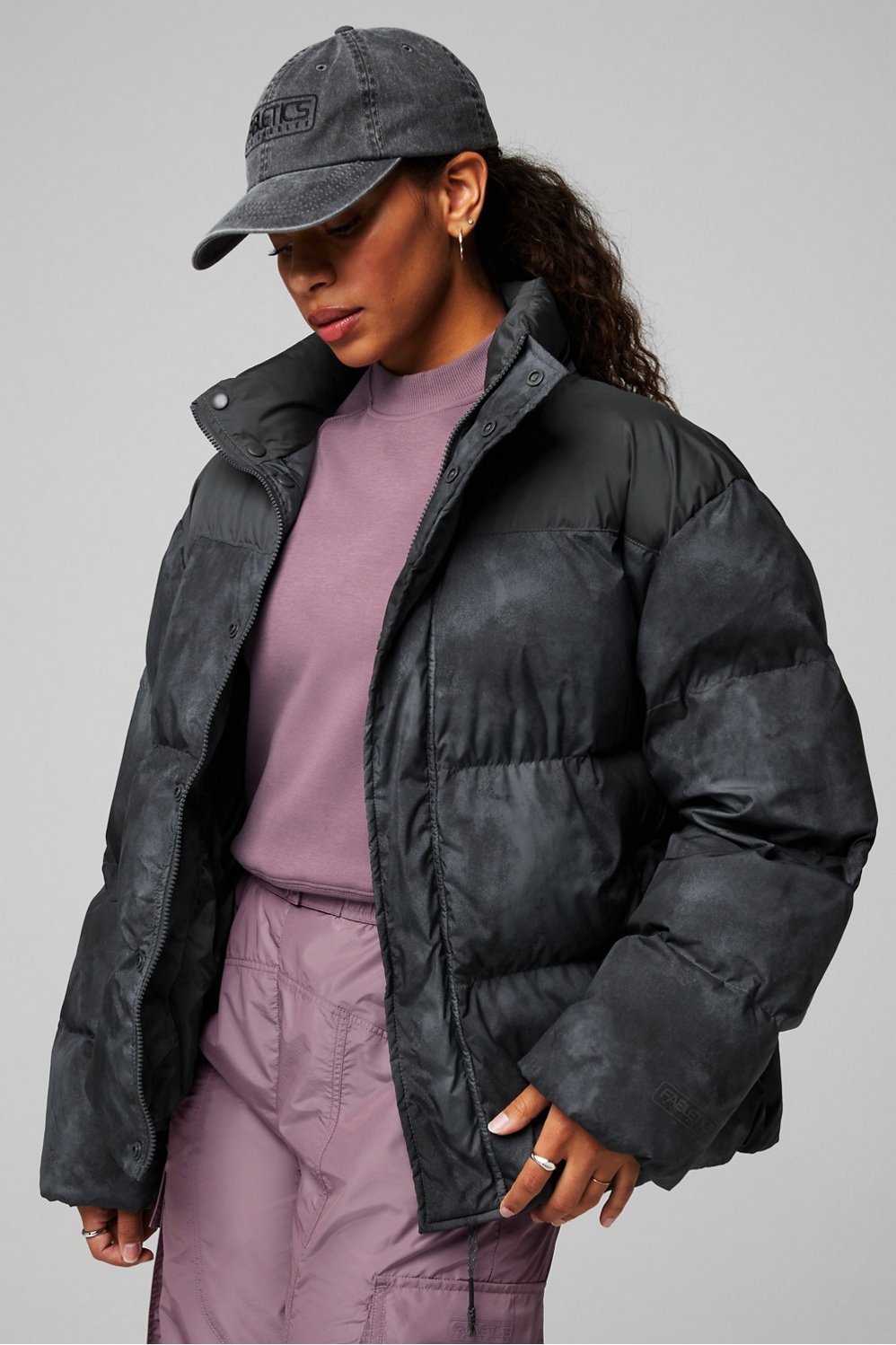 Fabletics white puffer sales jacket