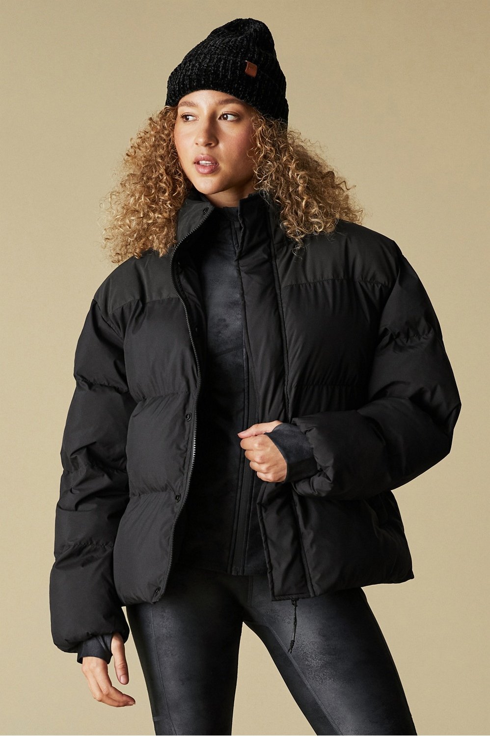 Fabletics Womens Jacket Size S Black Hooded Weather Resistant Giana Jacket  - $35 - From Raynika