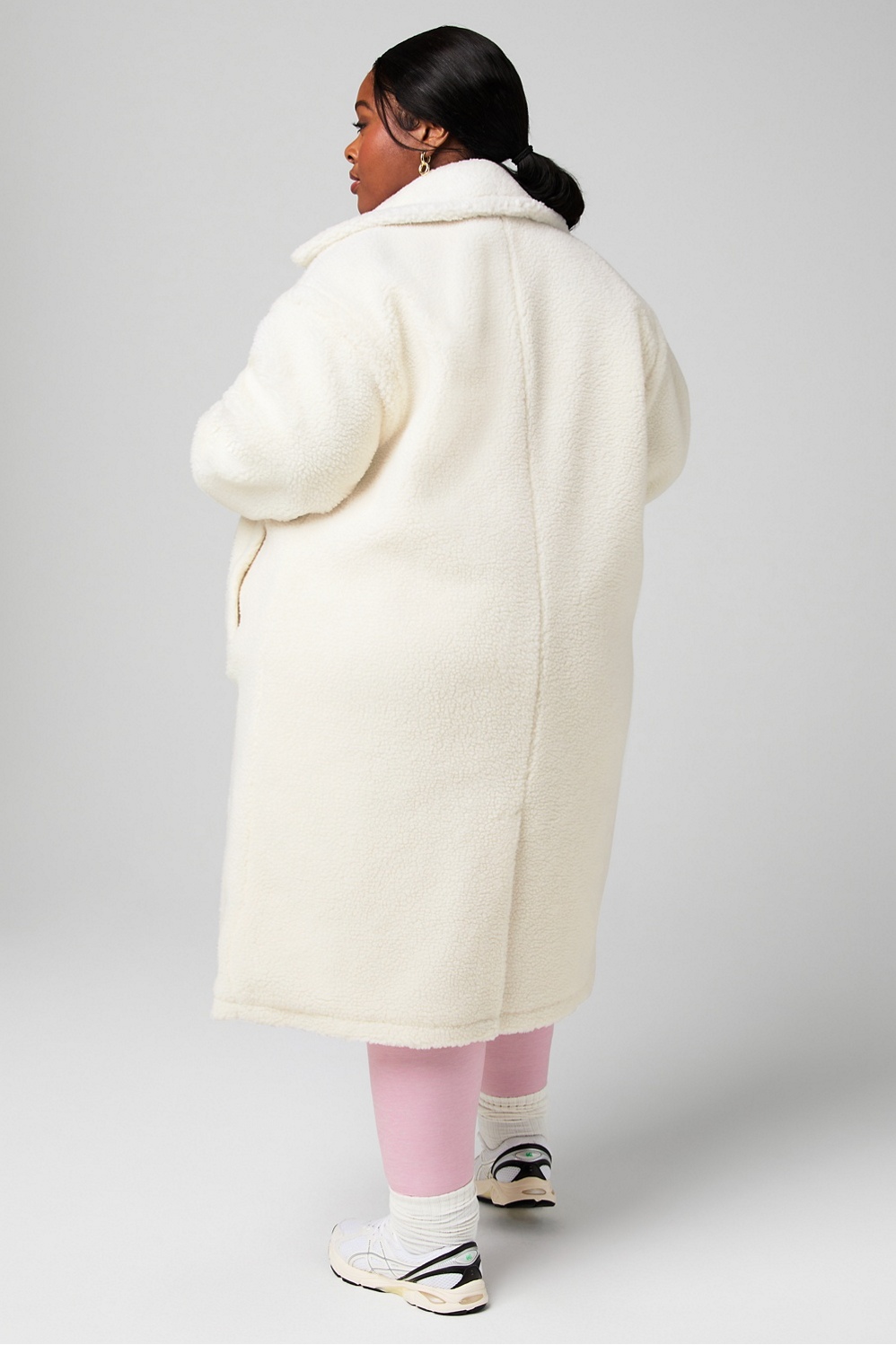 bae  teddy gilet long coat♡ Teddy Long Coat - Fabletics