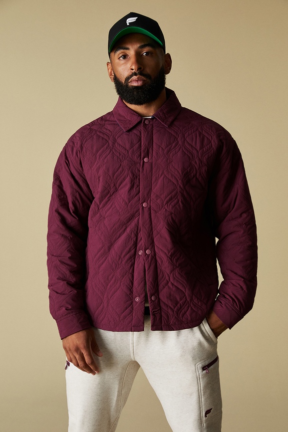 Burgundy shirt clearance jacket