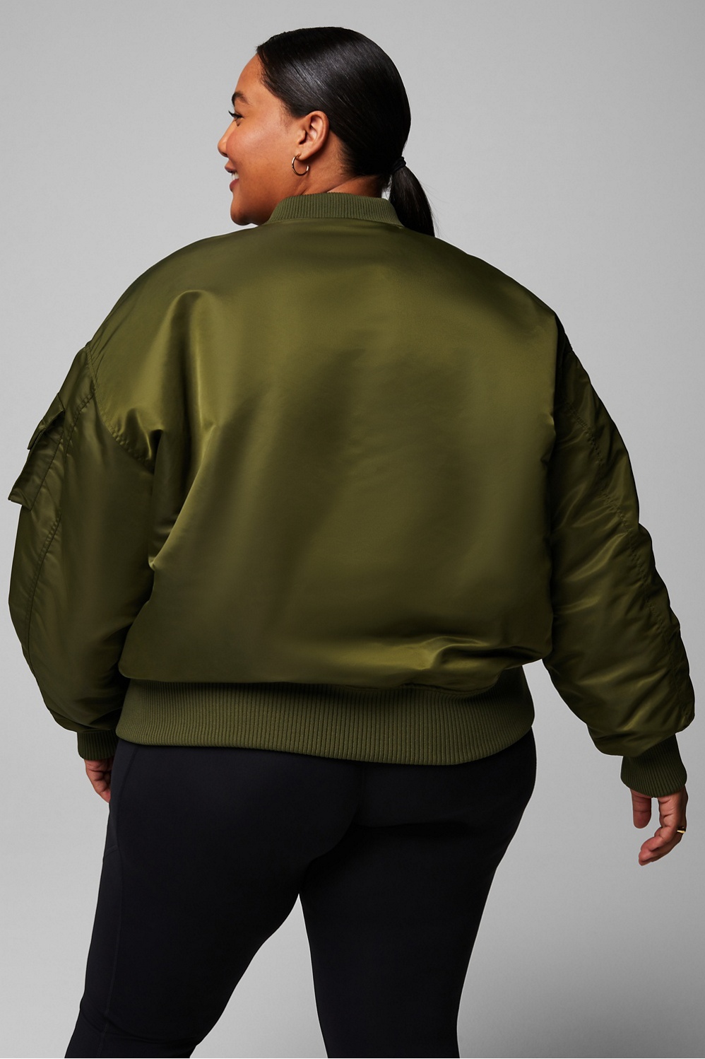 Iconic Oversized Bomber Jacket - Fabletics Canada