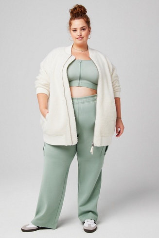 Teddy Oversized Bomber Jacket - Fabletics Canada