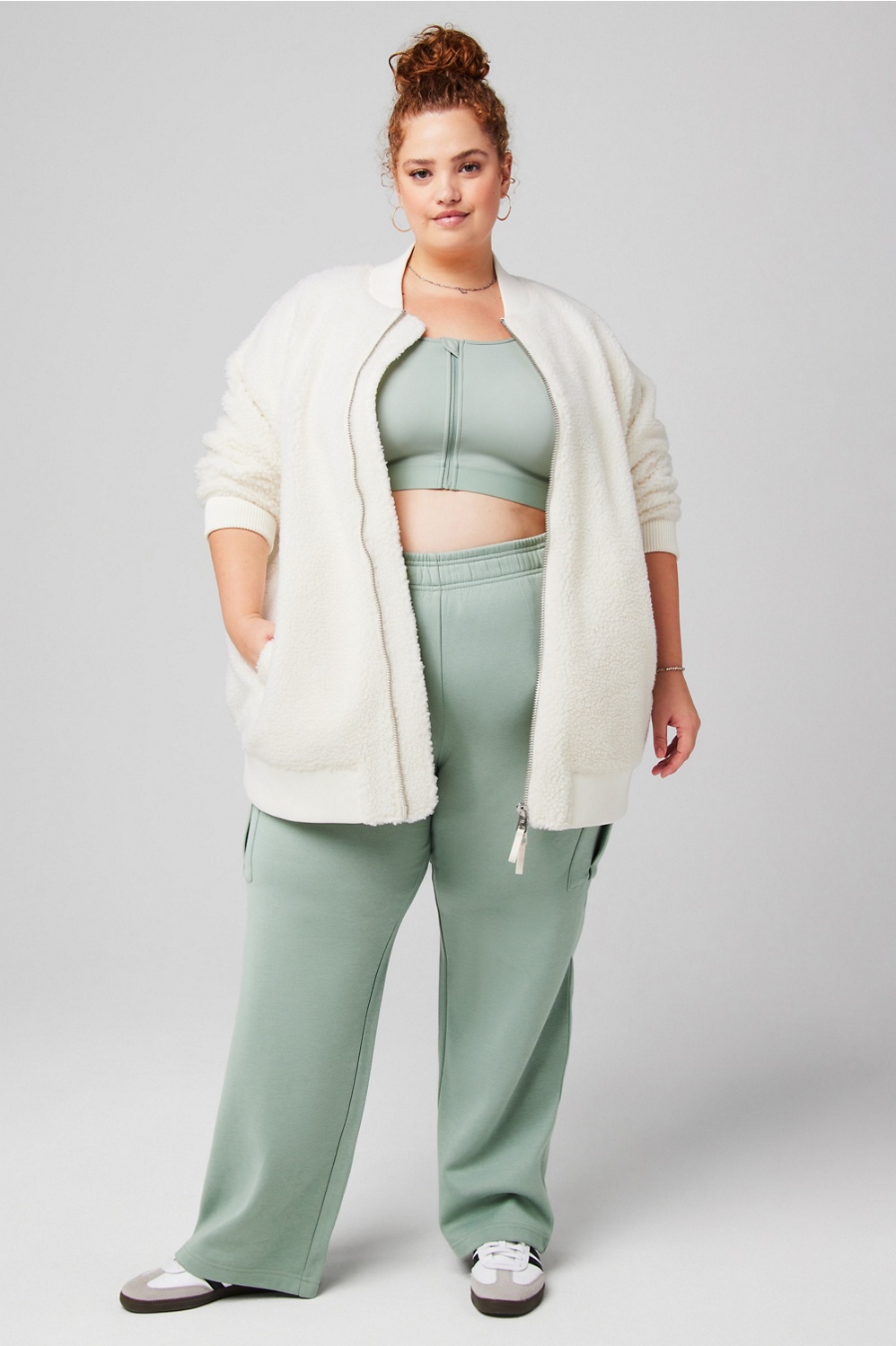 Teddy Oversized Bomber Jacket - Fabletics