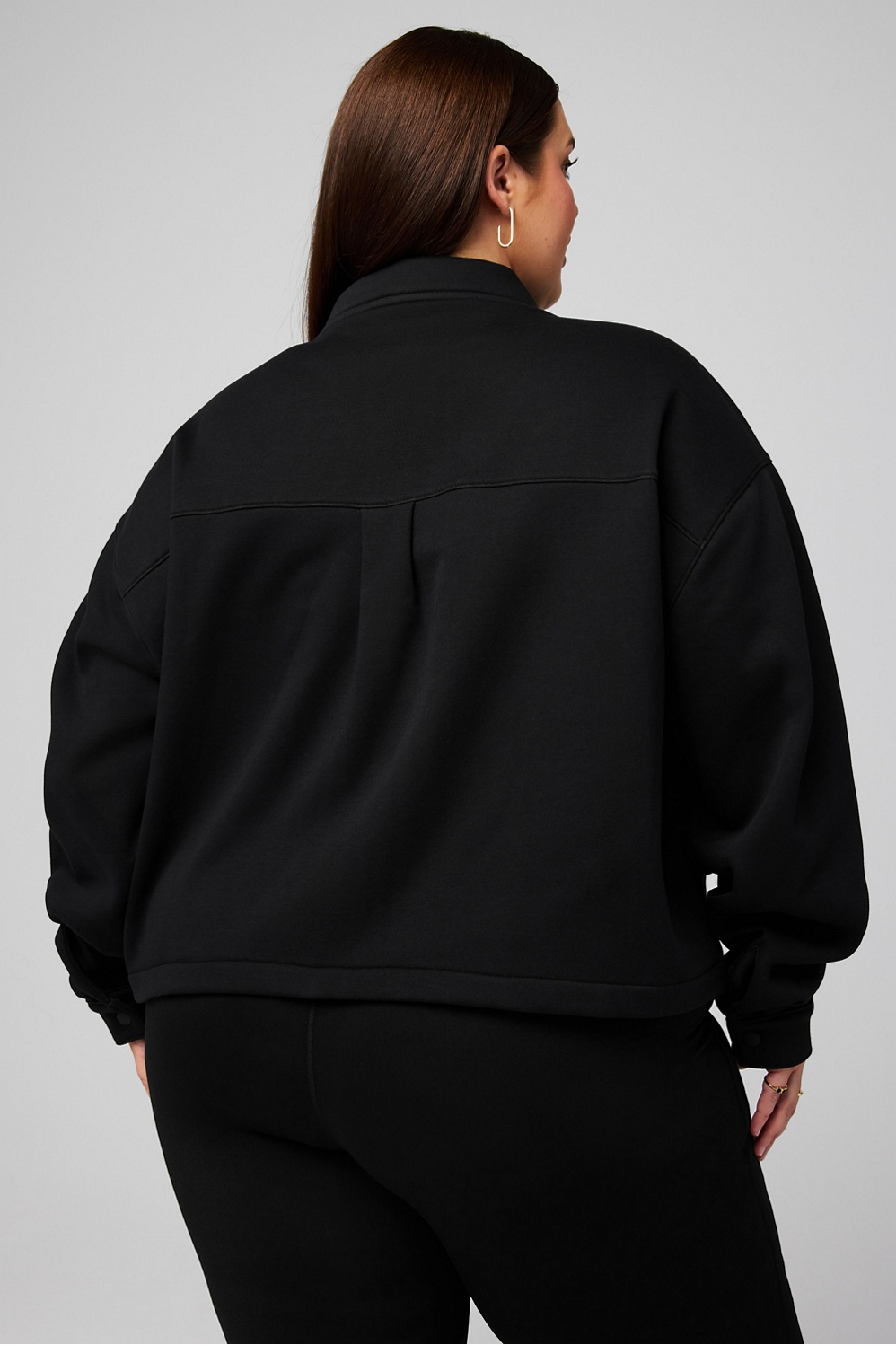 Cozy Fleece Cropped Shirt Jacket